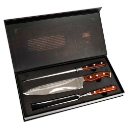 SET ASADO CUCHILLO CHAIRA Y TENEDOR 3PIEZAS PREMIUN