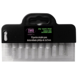 10 Puntas Phillip Para Atornillador 2x25mm Neo Pd1225ph2