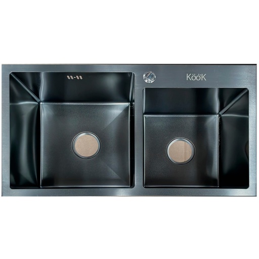 PILETA DE COCINA KOOK  NEGRA 78 X 43 X 22  CM