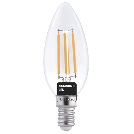 LAMPARA LED WELLMAX 4W ROSCA E14 TIPO FILAMENTO BLANCO CLIDO